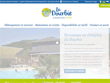 Tablet Screenshot of camping-dourbie-aveyron.com
